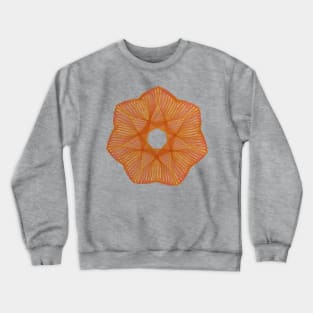 Spirograph Pink and Orange Blossom Pattern Crewneck Sweatshirt